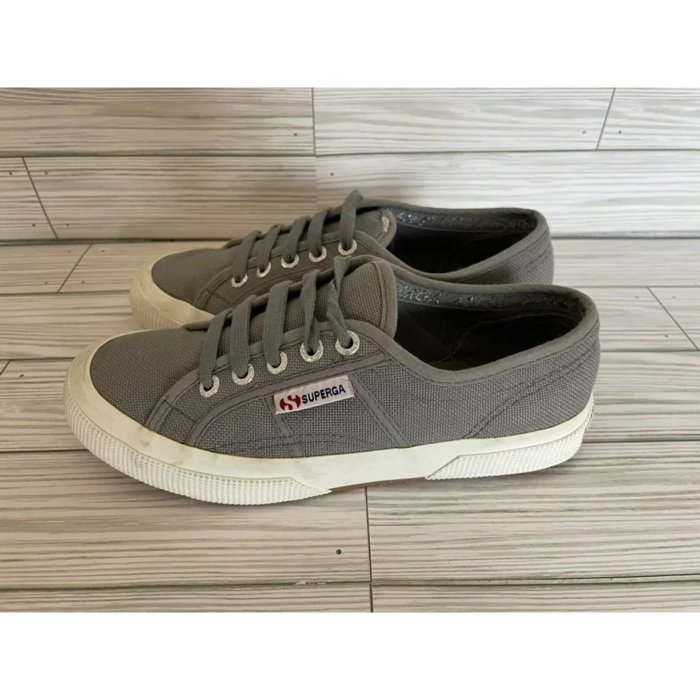 Superga Gray Canvas Sneakers in Size us 6, eu 36 - Picture 1 of 10